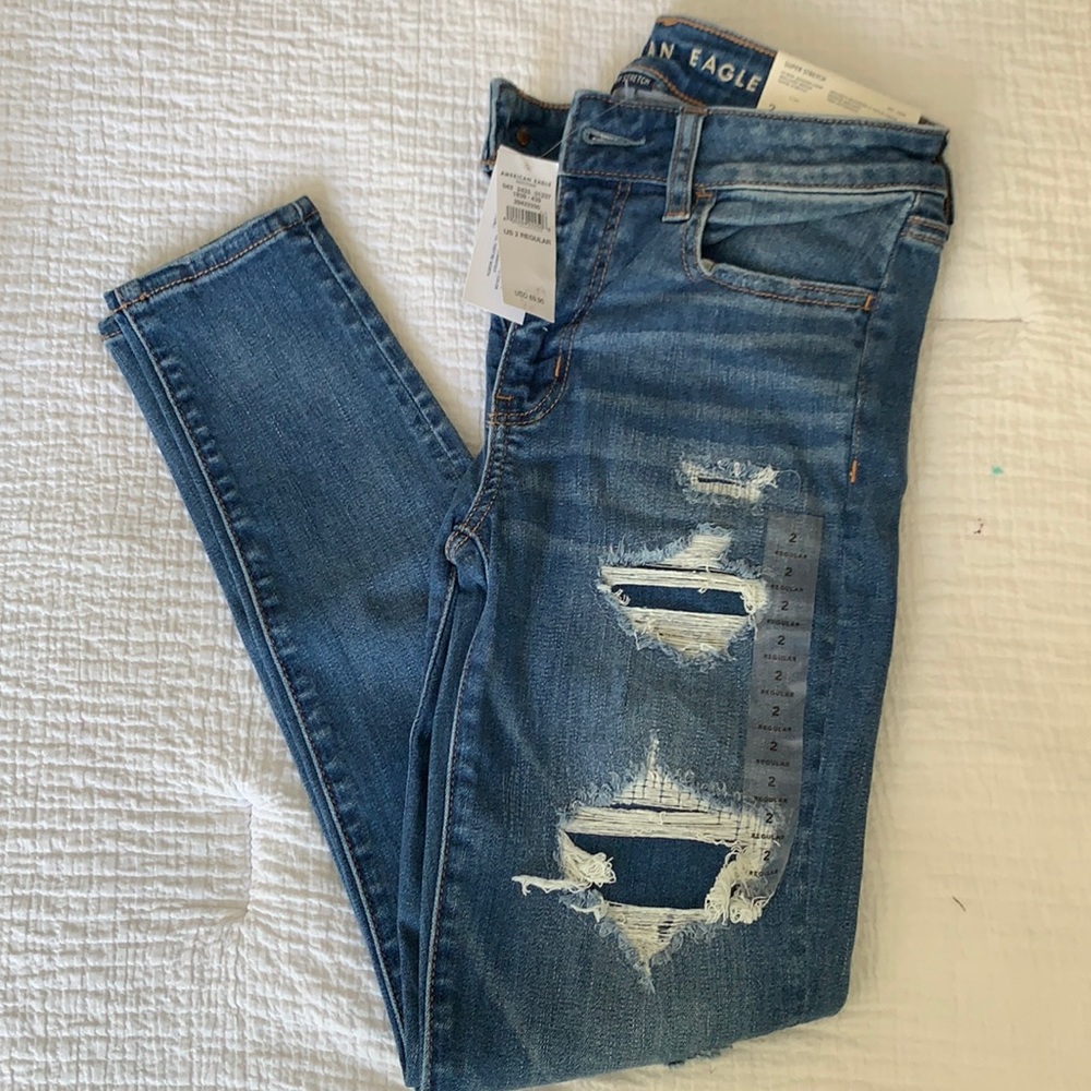 Distressed jeans